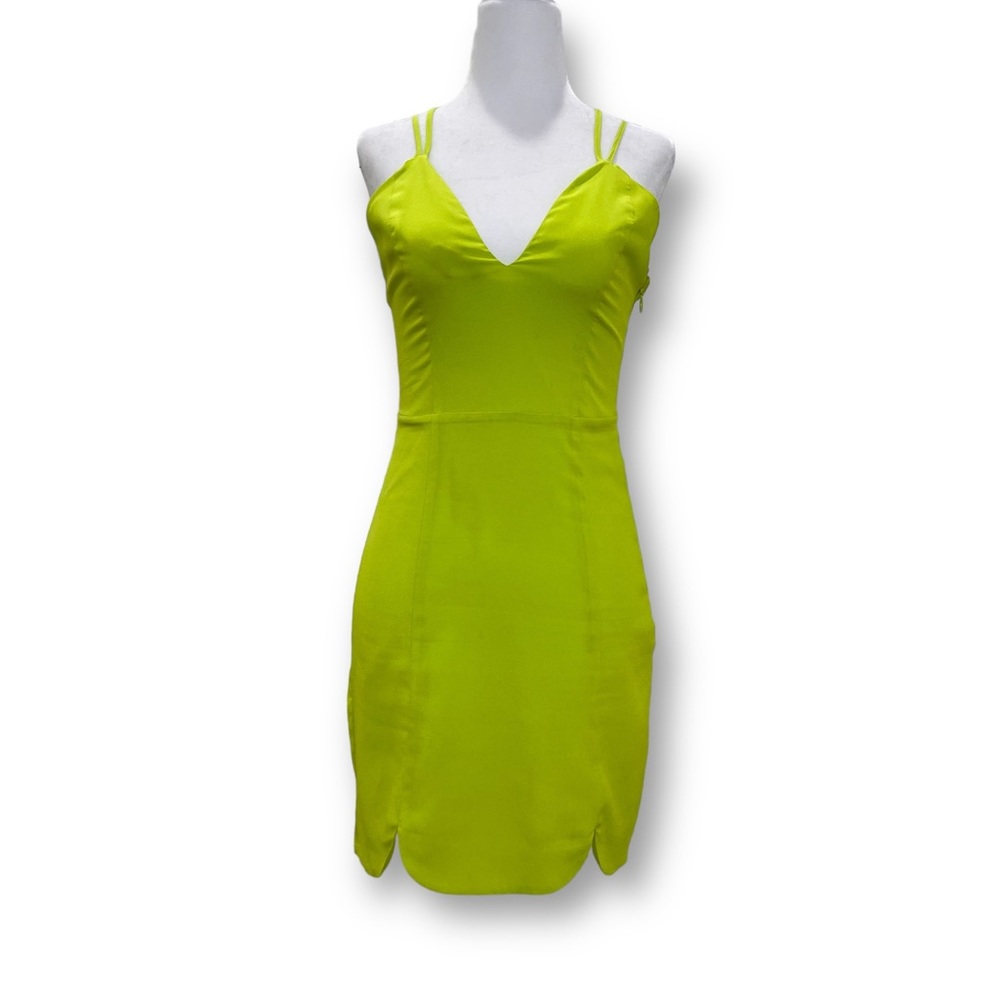 Bebe Mini Dress Chartreuse